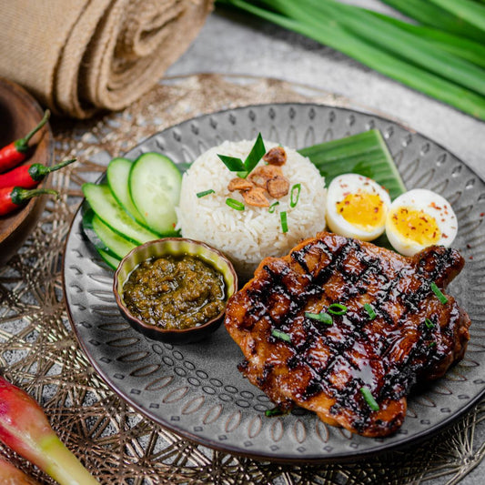 Nasi Kukus Ayam Bakar Sambal Hijau