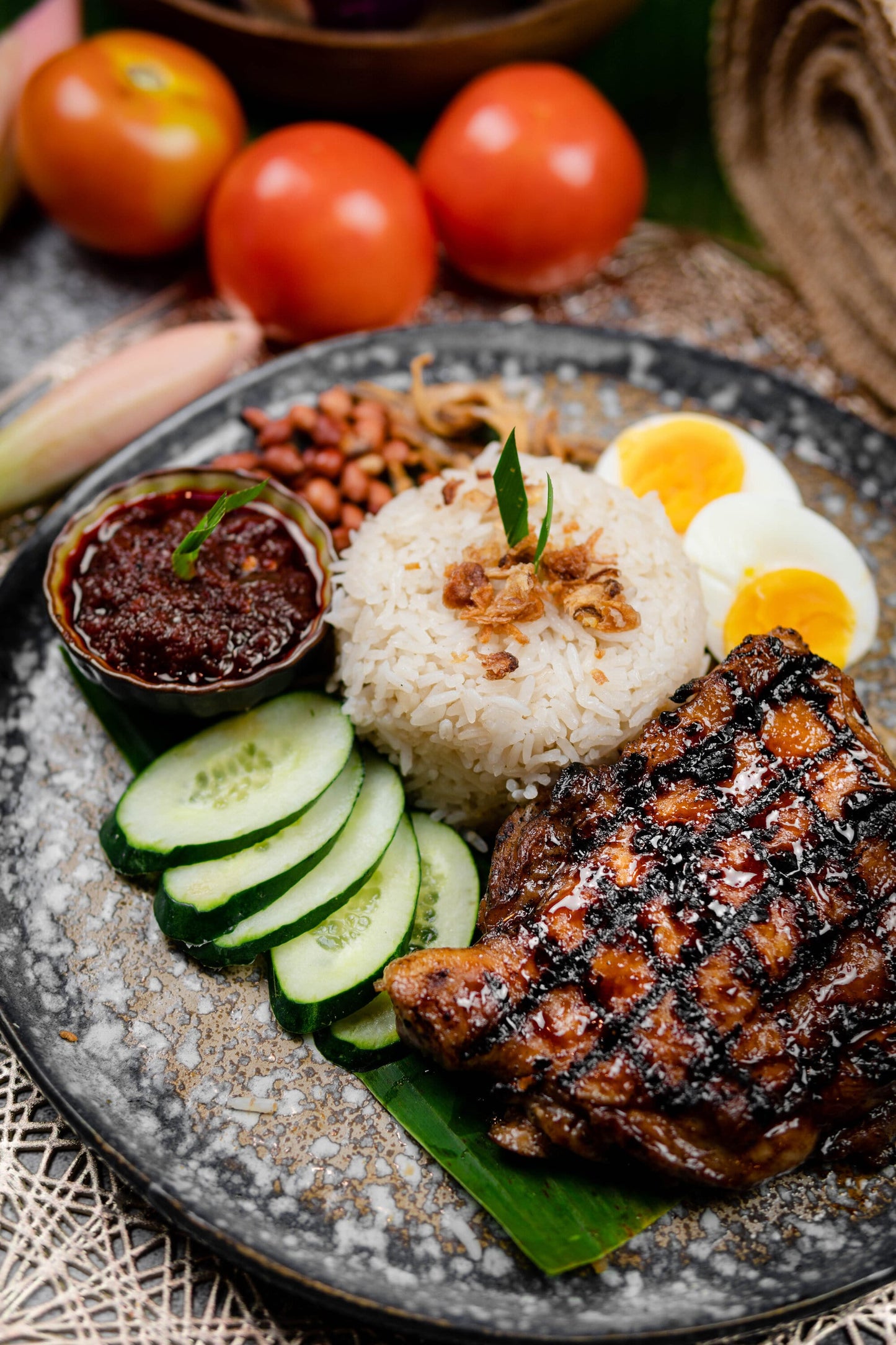 Nasi Lemak Ayam Bakar Sambal Hijau