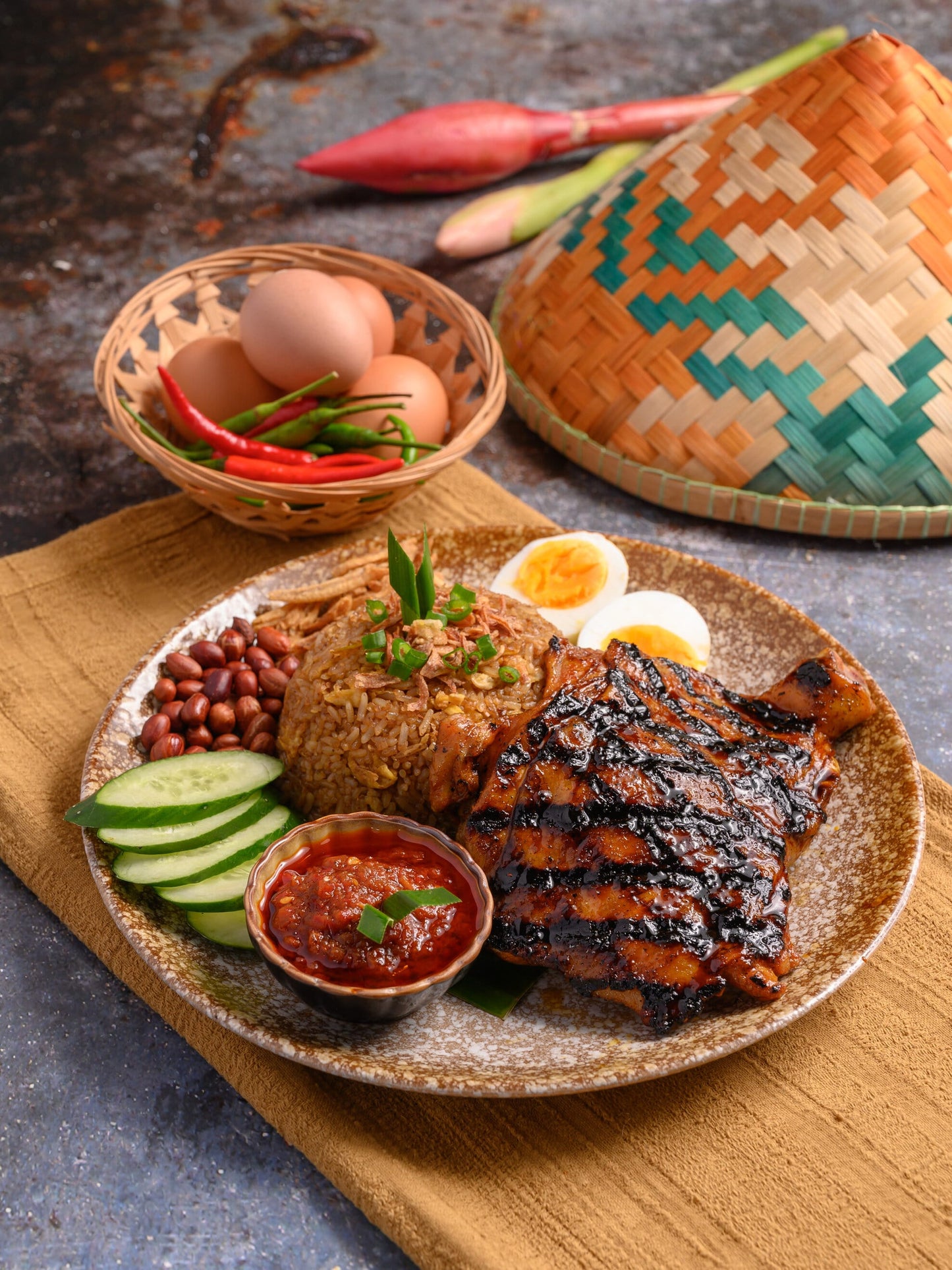 Nasi Lemak Goreng Ayam Bakar