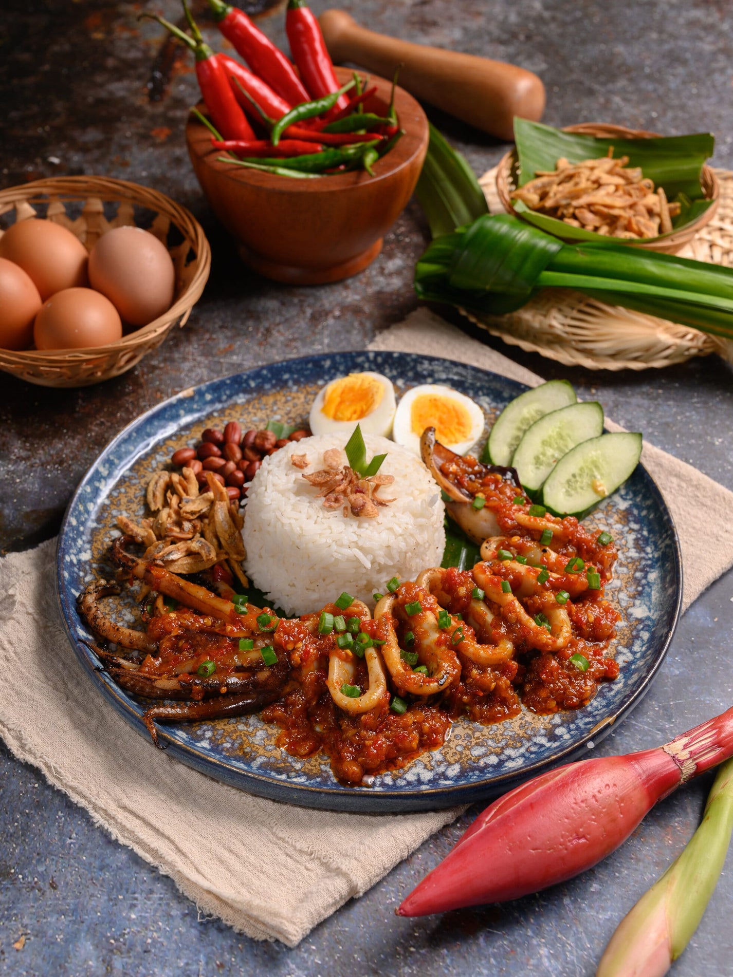 Nasi Lemak Sambal Sotong – NALE Nasi Lemak